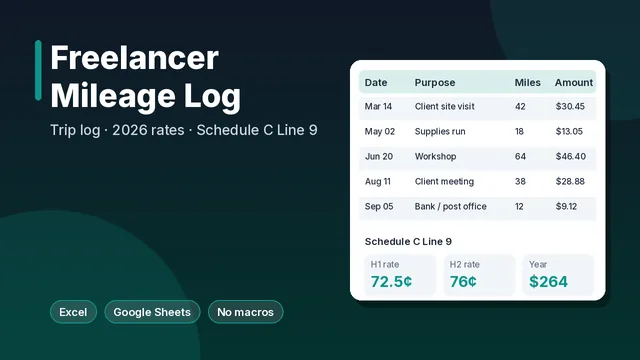 Freelancer Mileage Log cover