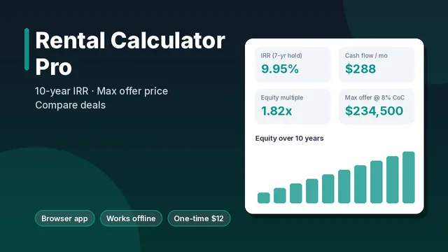 Rental Calculator Pro cover